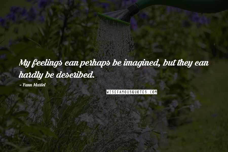 Yann Martel Quotes: My feelings can perhaps be imagined, but they can hardly be described.