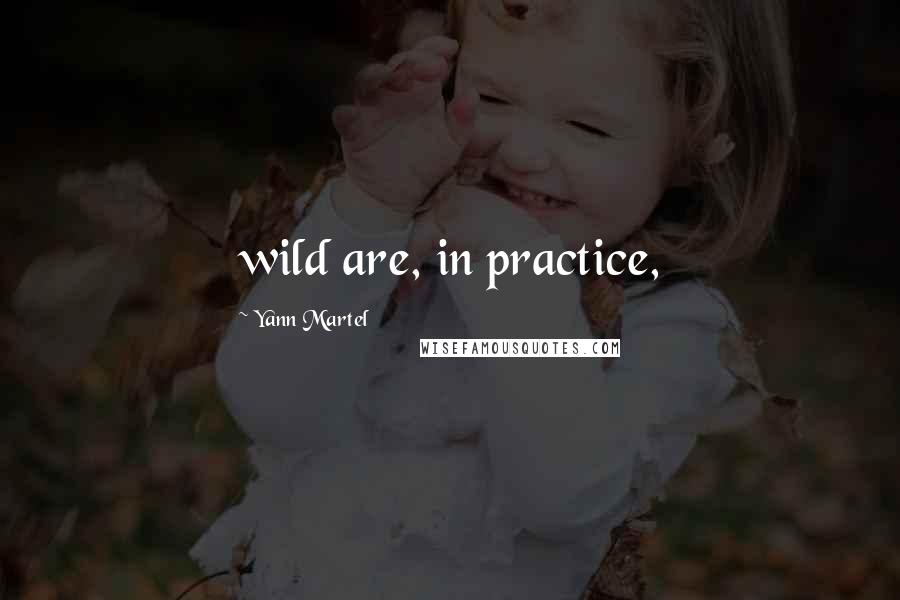 Yann Martel Quotes: wild are, in practice,