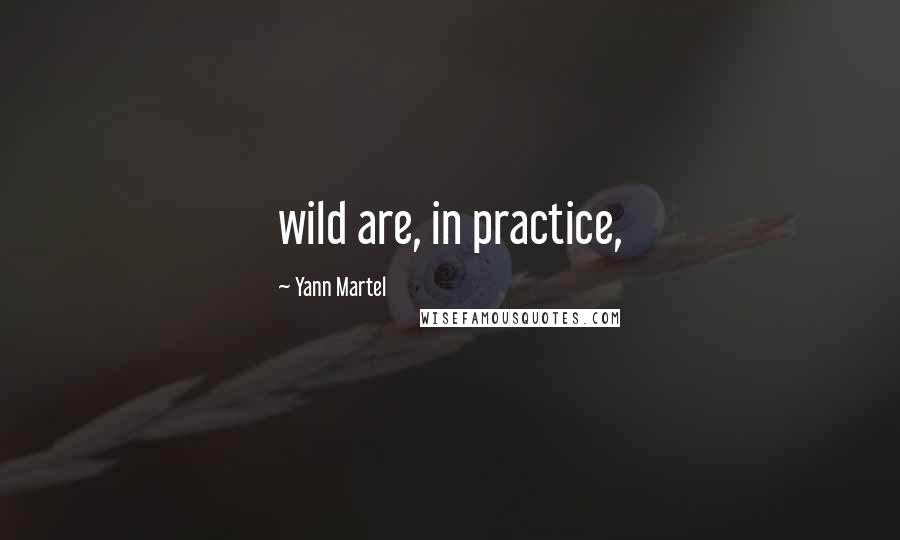 Yann Martel Quotes: wild are, in practice,