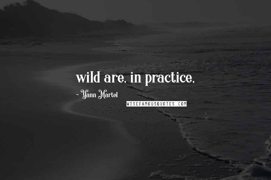 Yann Martel Quotes: wild are, in practice,