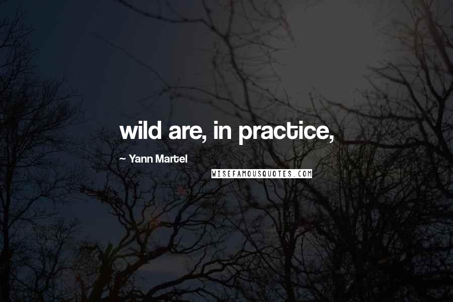 Yann Martel Quotes: wild are, in practice,