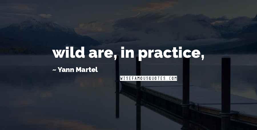 Yann Martel Quotes: wild are, in practice,