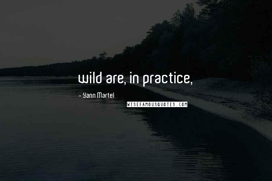 Yann Martel Quotes: wild are, in practice,