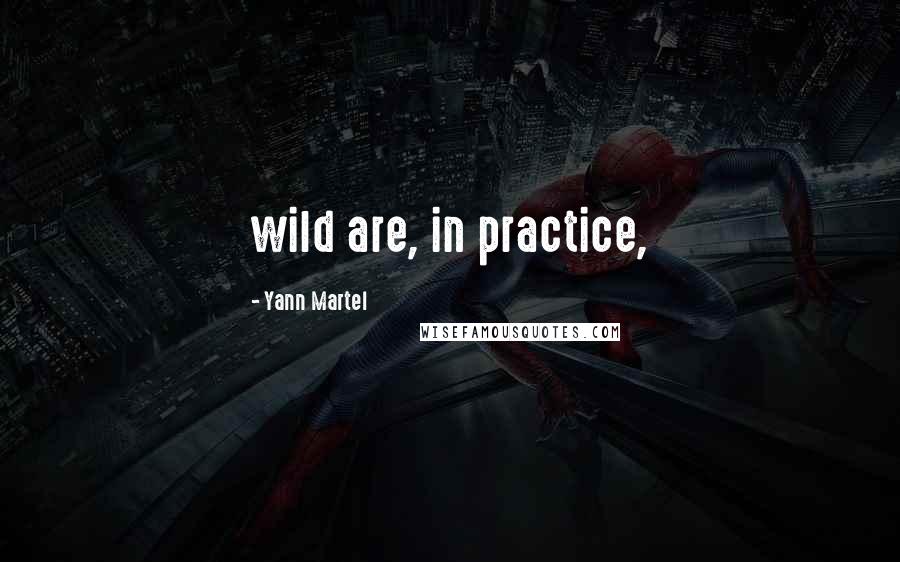 Yann Martel Quotes: wild are, in practice,