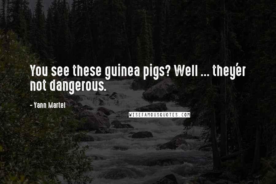 Yann Martel Quotes: You see these guinea pigs? Well ... they'er not dangerous.