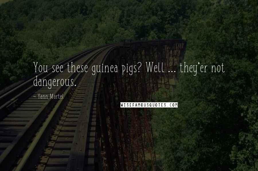 Yann Martel Quotes: You see these guinea pigs? Well ... they'er not dangerous.