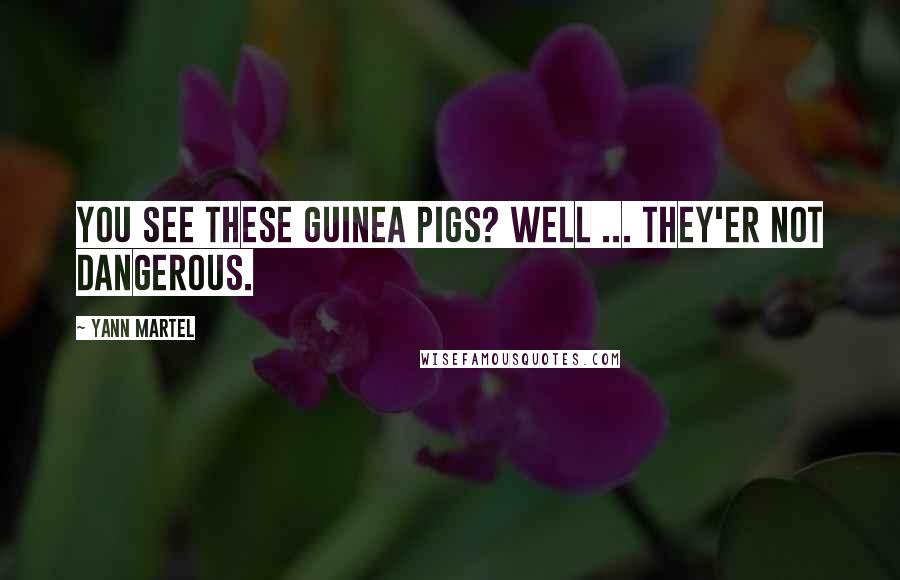 Yann Martel Quotes: You see these guinea pigs? Well ... they'er not dangerous.