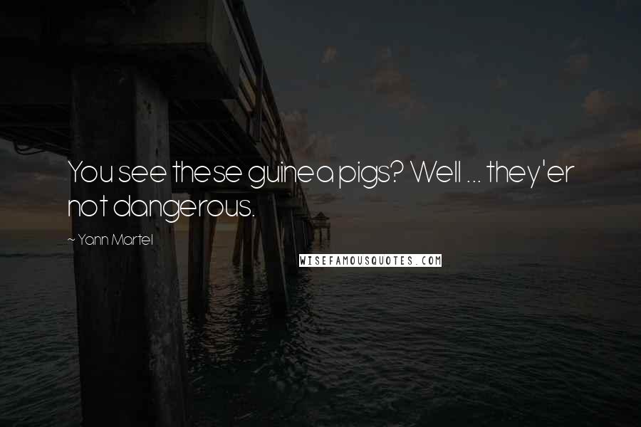 Yann Martel Quotes: You see these guinea pigs? Well ... they'er not dangerous.