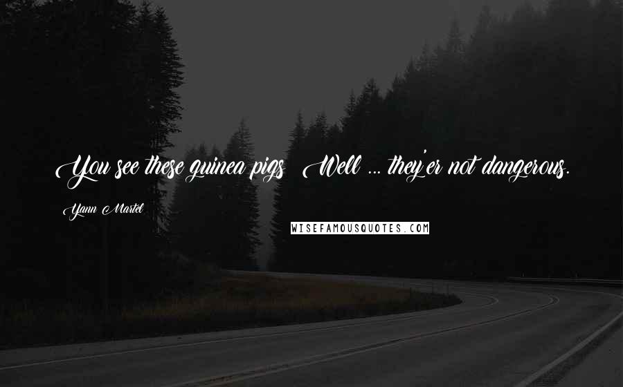 Yann Martel Quotes: You see these guinea pigs? Well ... they'er not dangerous.