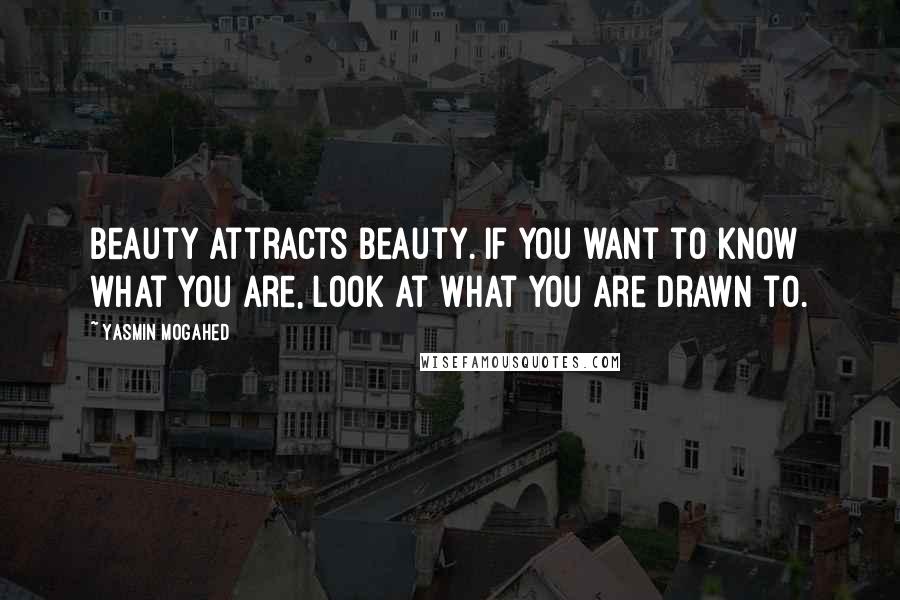 Yasmin Mogahed Quotes: Beauty attracts beauty. If you want to know what you are, look at what you are drawn to.