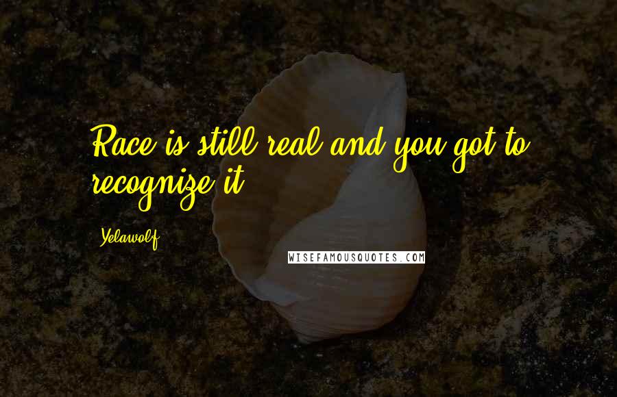 Yelawolf Quotes: Race is still real and you got to recognize it.