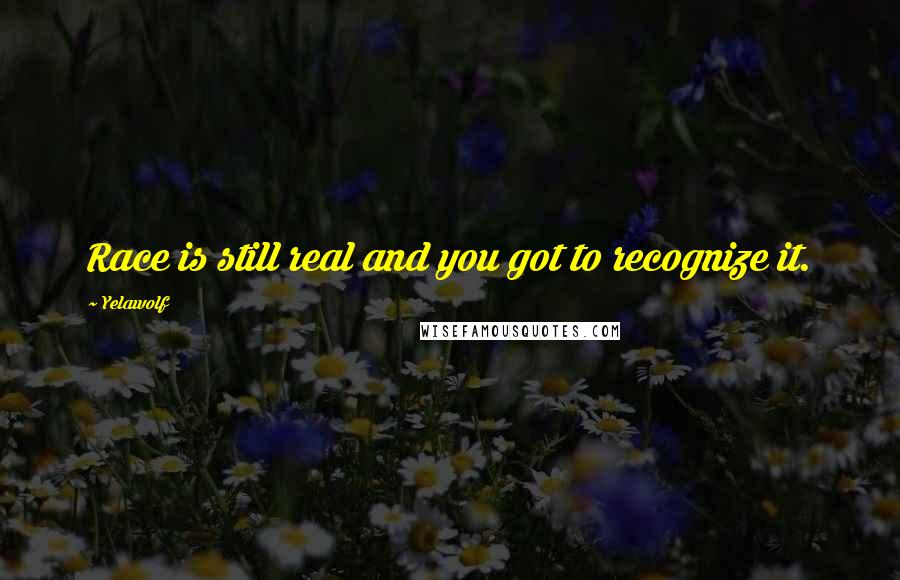 Yelawolf Quotes: Race is still real and you got to recognize it.