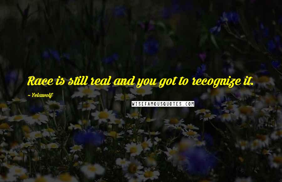 Yelawolf Quotes: Race is still real and you got to recognize it.