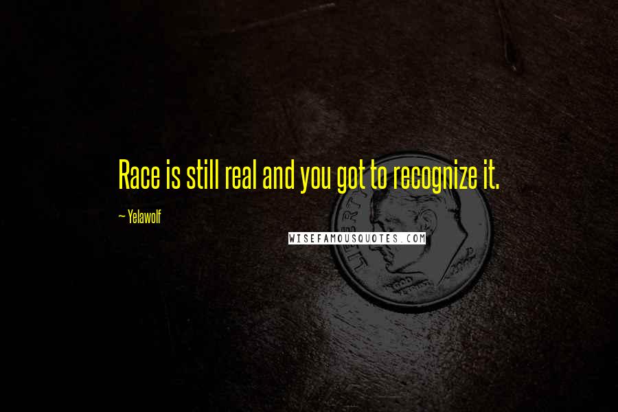 Yelawolf Quotes: Race is still real and you got to recognize it.