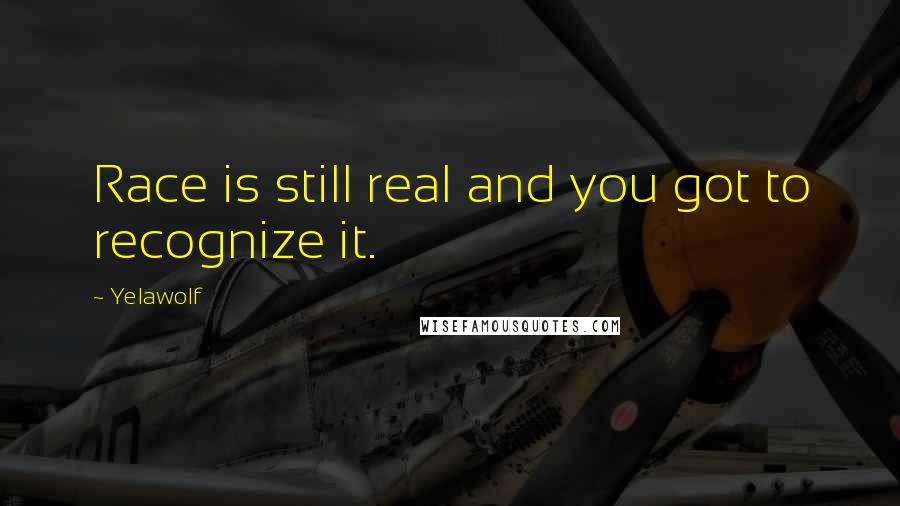 Yelawolf Quotes: Race is still real and you got to recognize it.