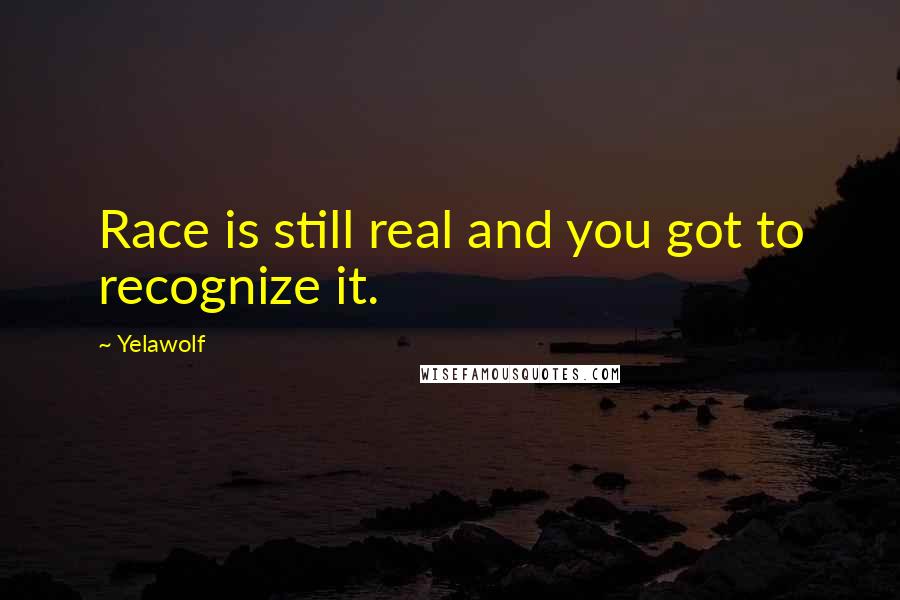 Yelawolf Quotes: Race is still real and you got to recognize it.