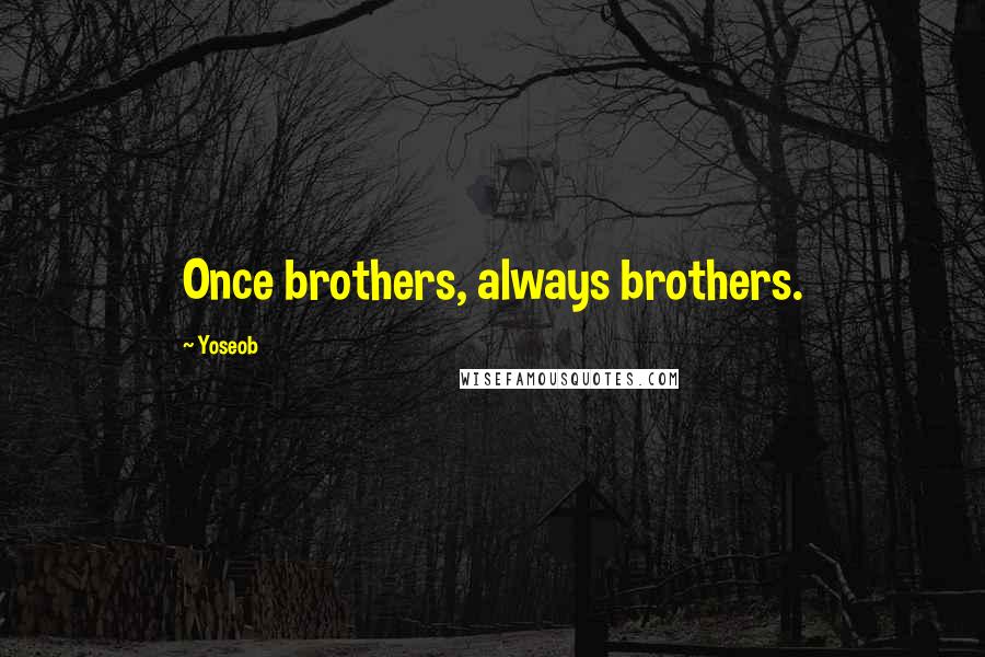 Yoseob Quotes: Once brothers, always brothers.