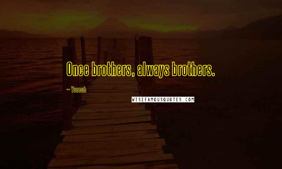 Yoseob Quotes: Once brothers, always brothers.