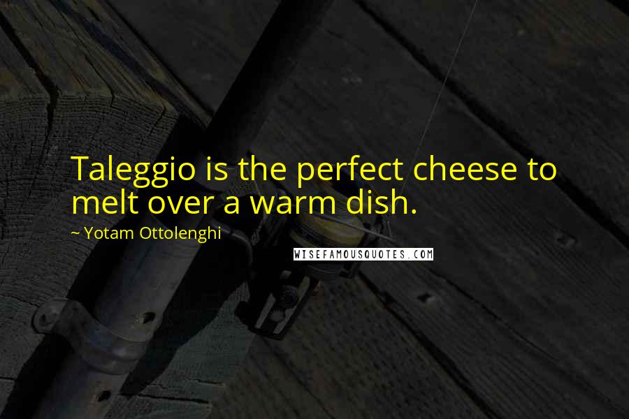 Yotam Ottolenghi Quotes: Taleggio is the perfect cheese to melt over a warm dish.