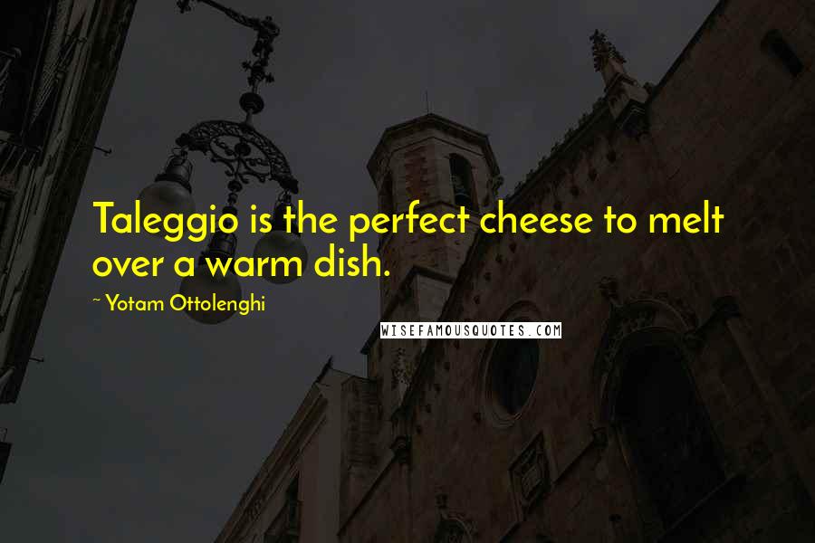Yotam Ottolenghi Quotes: Taleggio is the perfect cheese to melt over a warm dish.
