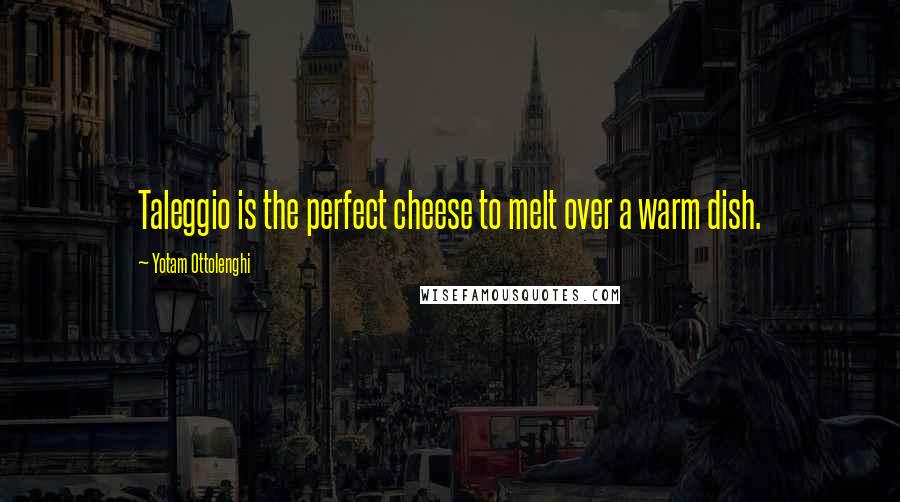 Yotam Ottolenghi Quotes: Taleggio is the perfect cheese to melt over a warm dish.