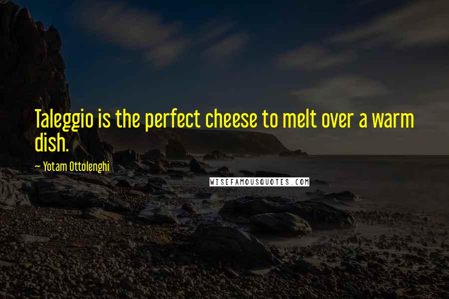 Yotam Ottolenghi Quotes: Taleggio is the perfect cheese to melt over a warm dish.
