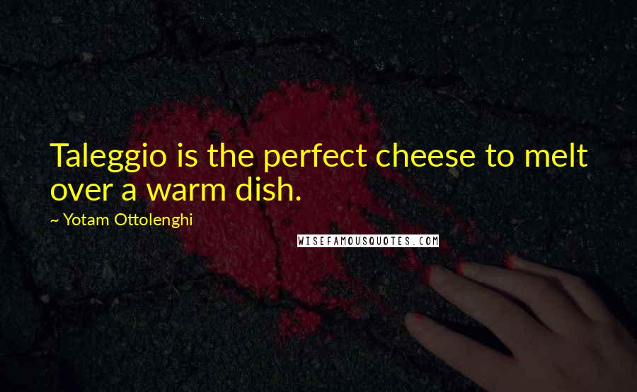 Yotam Ottolenghi Quotes: Taleggio is the perfect cheese to melt over a warm dish.