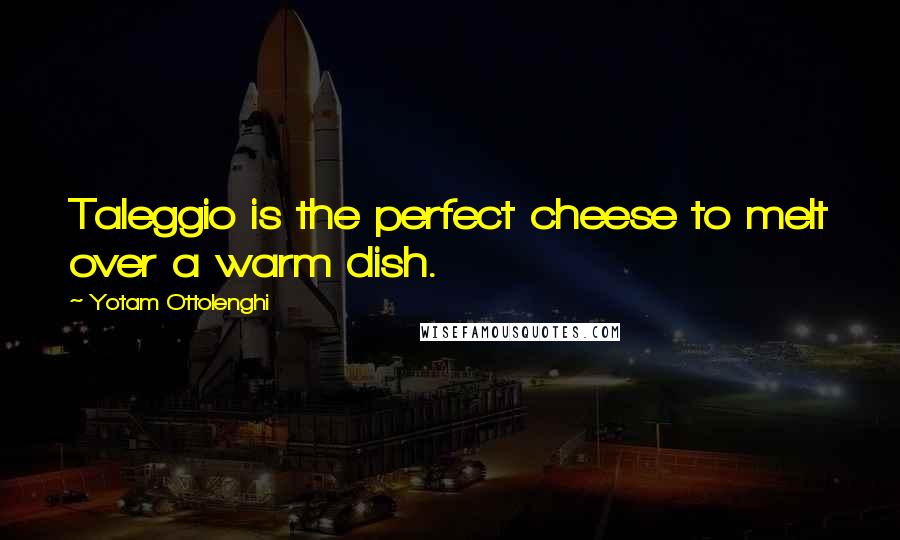 Yotam Ottolenghi Quotes: Taleggio is the perfect cheese to melt over a warm dish.