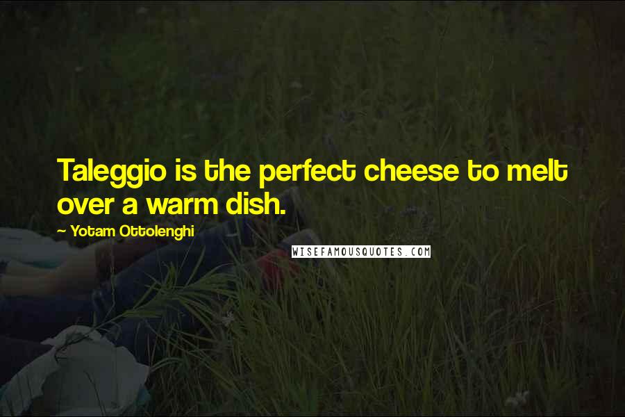 Yotam Ottolenghi Quotes: Taleggio is the perfect cheese to melt over a warm dish.