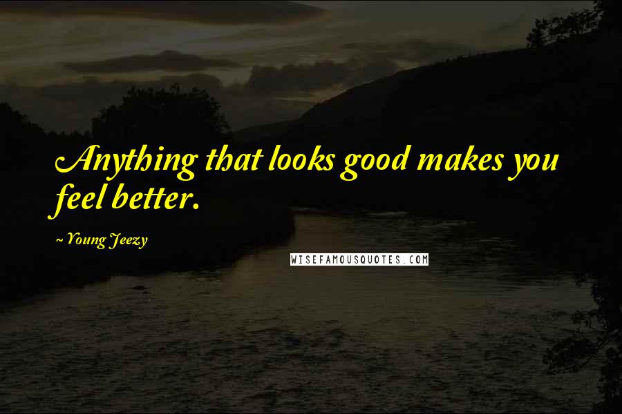 Young Jeezy Quotes: Anything that looks good makes you feel better.