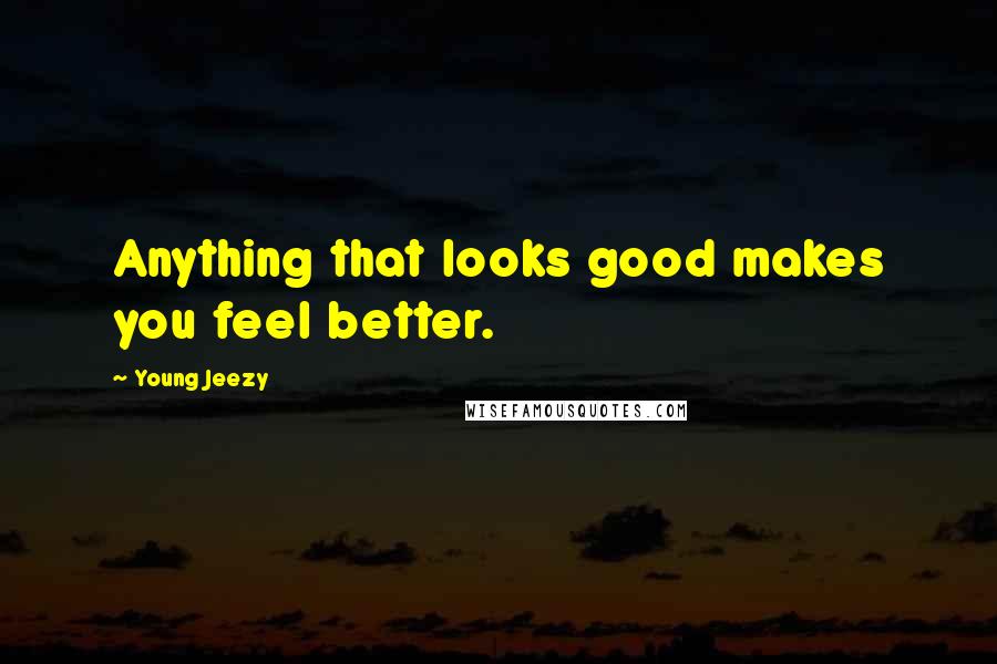 Young Jeezy Quotes: Anything that looks good makes you feel better.