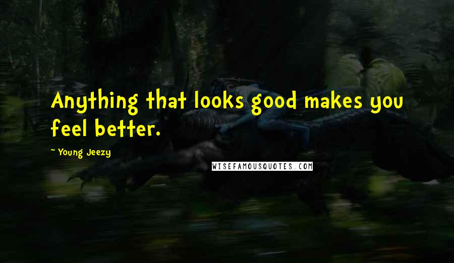 Young Jeezy Quotes: Anything that looks good makes you feel better.