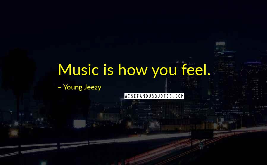 Young Jeezy Quotes: Music is how you feel.