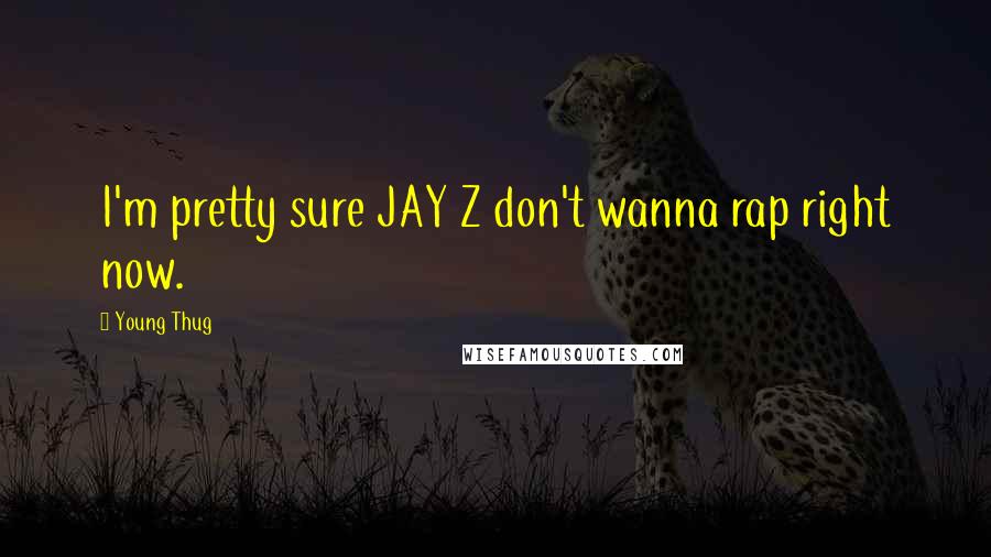 Young Thug Quotes: I'm pretty sure JAY Z don't wanna rap right now.