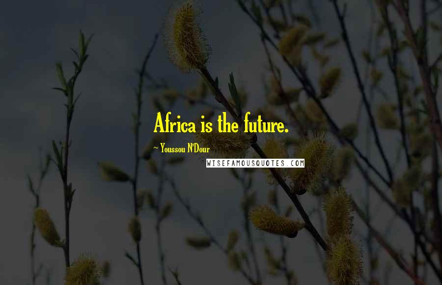 Youssou N'Dour Quotes: Africa is the future.