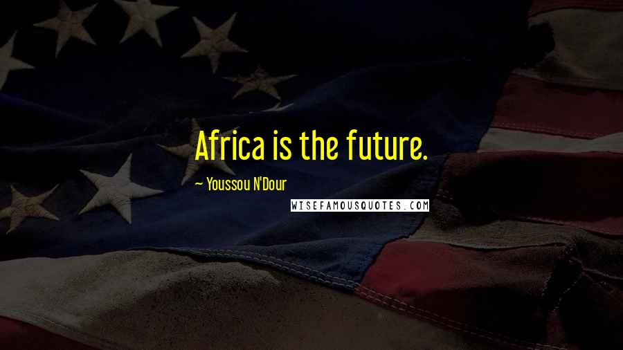 Youssou N'Dour Quotes: Africa is the future.