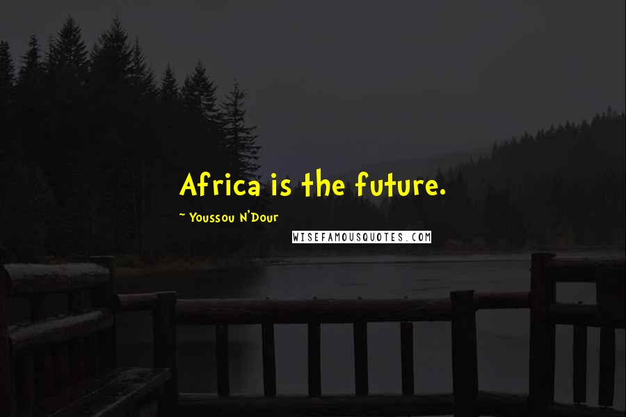 Youssou N'Dour Quotes: Africa is the future.