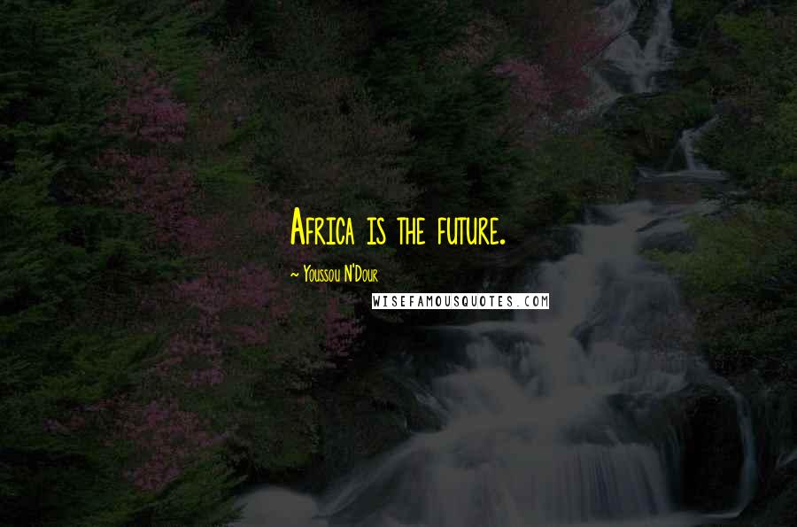 Youssou N'Dour Quotes: Africa is the future.