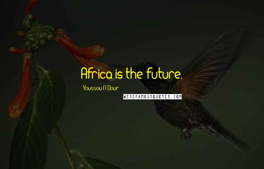 Youssou N'Dour Quotes: Africa is the future.