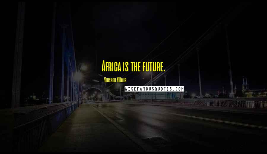 Youssou N'Dour Quotes: Africa is the future.