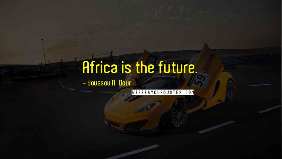 Youssou N'Dour Quotes: Africa is the future.