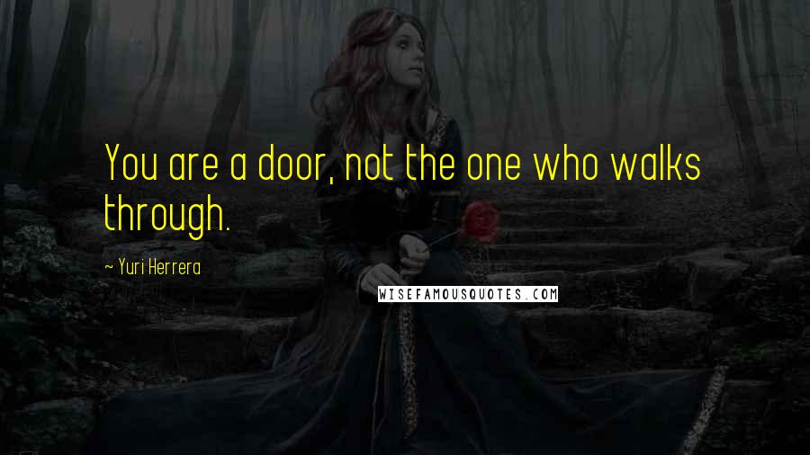 Yuri Herrera Quotes: You are a door, not the one who walks through.