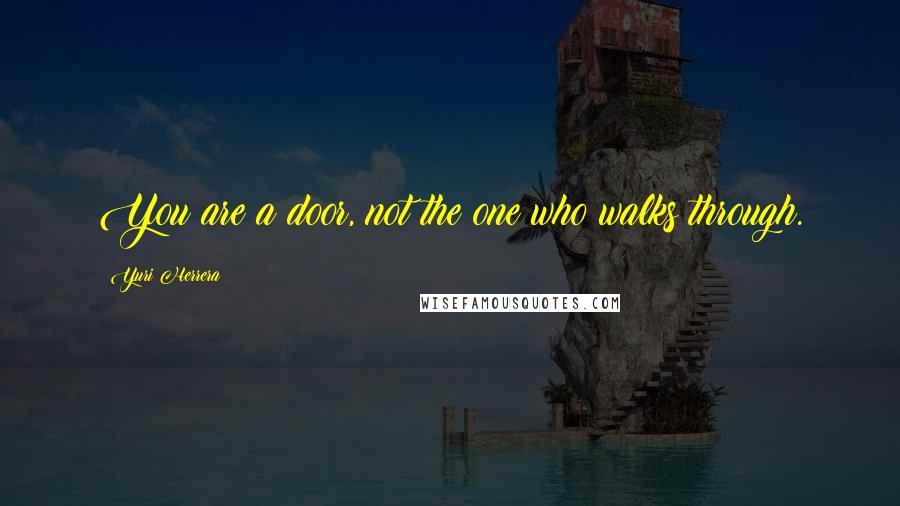 Yuri Herrera Quotes: You are a door, not the one who walks through.