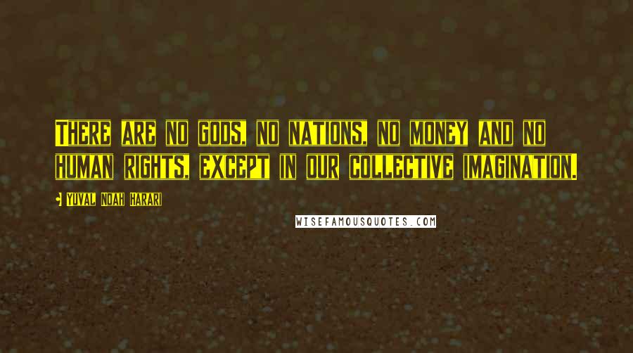 Yuval Noah Harari Quotes: There are no gods, no nations, no money and no human rights, except in our collective imagination.