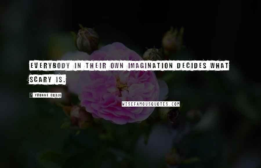 Yvonne Craig Quotes: Everybody in their own imagination decides what scary is.