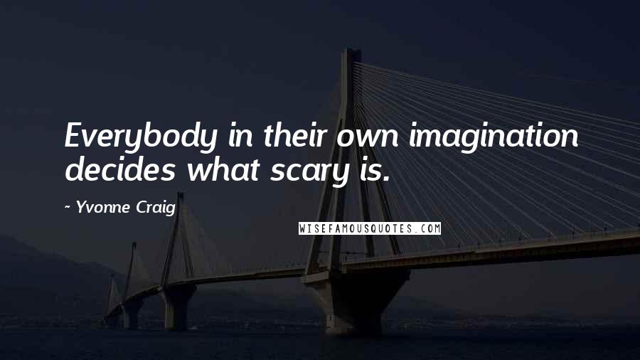 Yvonne Craig Quotes: Everybody in their own imagination decides what scary is.