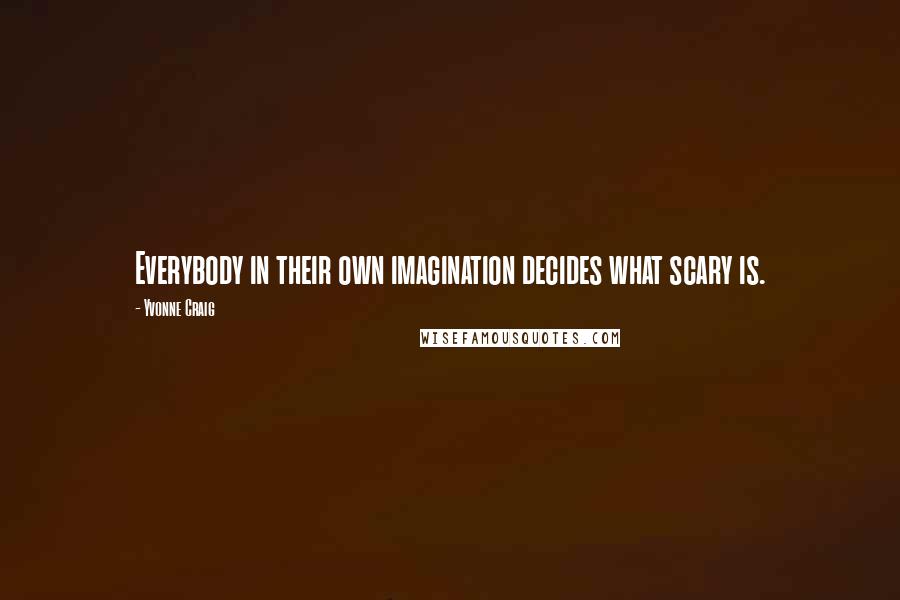 Yvonne Craig Quotes: Everybody in their own imagination decides what scary is.