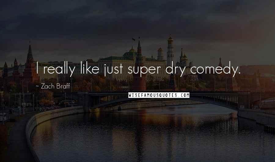 Zach Braff Quotes: I really like just super dry comedy.