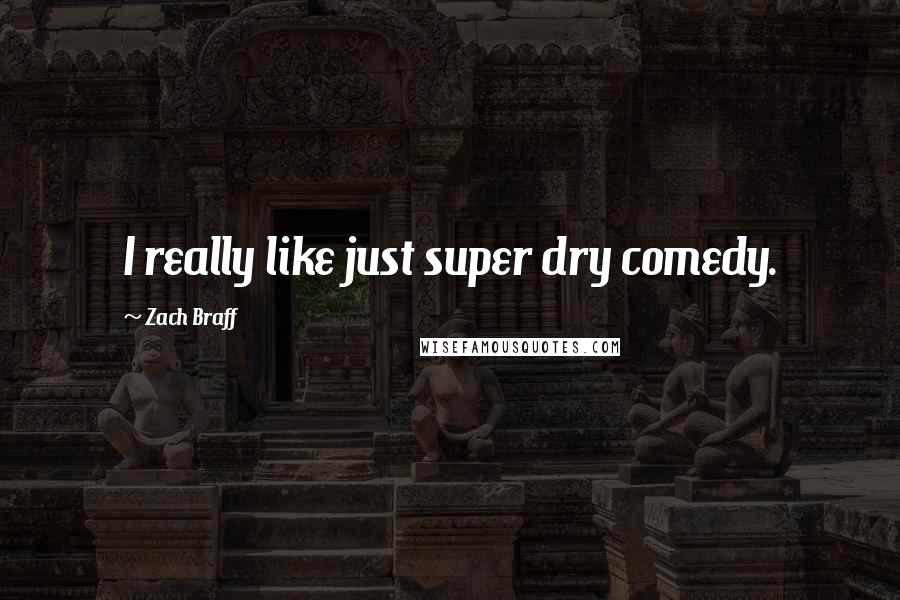 Zach Braff Quotes: I really like just super dry comedy.