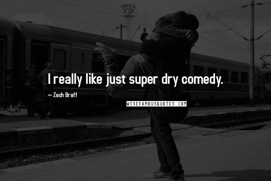 Zach Braff Quotes: I really like just super dry comedy.